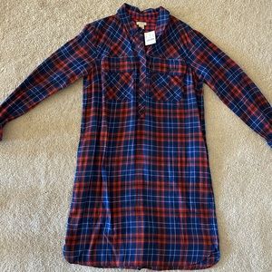 NEW plaid mini dress with collar